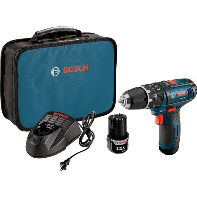 Bosch PS130-2A 12V Max Lithium-Ion Ultra Compact 3/8 in. Cordless Hammer Drill Kit (2 Ah)