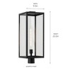 Branner 25.5 inch 1 Light Outdoor Post Light with Clear Glass in Textured Black - 2 of 3