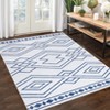 Area Rug Machine Washable Rug Non Slip Non Shedding Indoor Carpet Modern Geometric Low Pile Foldable Stain Resistant Rug for Bedroom Living Room - 4 of 4