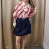 Women's Baby Bubble Jean Skirt - Aaron & Amber - 3 of 3