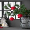 NAYSAYE Party Decoration and Accessories Christmas Ball Hanging Ornament Set for Holiday Celebration and Christmas Decor, Red, 3.9"*3.9"*0.3" - 2 of 4