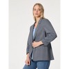 Jones New York Notch Collar Open Front Houndstooth Jacket - L - 2 of 3
