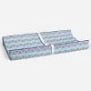 Bacati - Liam Aqua/Navy Large Triangles Quilted Muslin Changing Pad Cover - 4 of 4