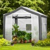 EAGLE PEAK 8 ' x 8 ' Portable Walk-in Greenhouse with Roll-up Zipper Entry Door and 3 Large Roll-Up Screen Windows - 2 of 4