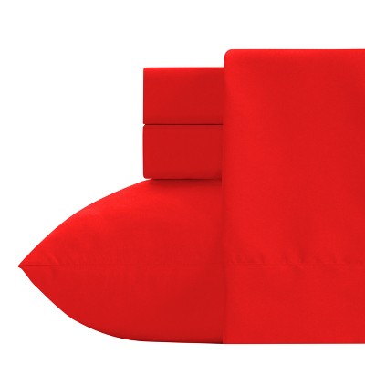 Crayola Red Microfiber Sheet Set (Queen) 4pc