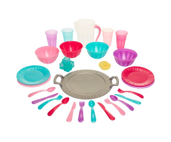 Perfectly Cute Set the Table Dinnerware Play Kitchen Accessory 34 Pc Set