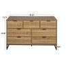 TIRAMISUBEST 7-Drawer Dresser - Modern Wood Storage Cabinet w/ Metal Base, Walnut Finish for Bedroom & Living Room - 4 of 4