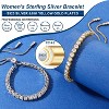 Moissanite Tennis Bracelet 1.5-7.7 ct, 18K White Gold Plated over 925 Silver, Adjustable D Color VVS1 Round Cut, Gift for Wife - 3 of 4