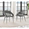 Best Master Furniture,Jacques Velvet Dining Chairs (Set of 2) - 3 of 3