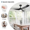 52"Ceiling Fan with Lights Remote Control Dimmable 7 Speeds Reversible Noiseless Modern DC Motor Ceiling Fan for Low Ceiling Kitchen - 3 of 4