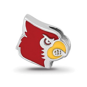 Black Bow Jewelry Sterling Silver Louisville Cardinals NCAA Bead Charm - 1 of 4
