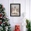 SEVOBAL Wall Art Three Snowman Pals Holiday Framed Decor for Living Room Seasonal Home Display, Black, 14"*1"*18" - 4 of 4