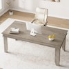 Farmhouse Dining Table for 6-8 People, 70.87" Long Wooden Kitchen Table with Sturdy Frame & Rustic Brown Finish - 3 of 3