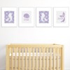 Big Dot of Happiness Let's Be Mermaids - Unframed Purple & Teal Mermaid Tail Nursery or Kids Room Linen Paper Wall Art Set of 4 Artisms 8 x 10 inches - 2 of 4
