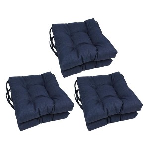 Blazing Needles, 16-inch Spun Polyester Solid Outdoor Square Tufted Chair Cushions (Set of 6) - 1 of 1
