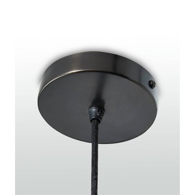 Antiqued Brass and Clear Glass Cone Pendant Light