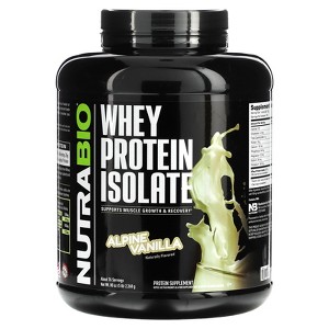 NutraBio Whey Protein Isolate, Alpine Vanilla, 5 lb (2,268 g) - 1 of 2