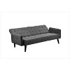 Racxily 72" Sleeper Sofa Bed - Convertible Folding Backrest to Full Bed with Cup Holder & Drop-Down Table - Space Saving Linen Sofa for Small Spaces - 4 of 4