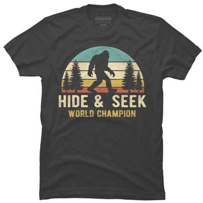Men's Design By Humans Bigfoot - Hide And Seek World Champion By clickbong T-Shirt