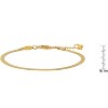 Steeltime Ladies 18k gold plated stainless steel herringbone chain anklet - 3 of 4