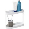 2 Tier Metal Bathroom Shelf White - Honey-Can-Do: Steel Countertop Organizer, Spot Clean Storage Tray - 2 of 4