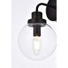 Elegant Lighting Hanson 1 light bath sconce in black with clear shade - 4 of 4