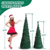 NAYSAYE 2PCS 6FT 5FT Fully Decorated Artificial Xmas Christmas Tree with Red Ornaments for Home Living Room Office, Green, 25"*25"*72" - 3 of 4