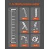 VEVOR Multi-Purpose Folding Ladder, 7-in-1 Tall Step Ladder, A Frame 3 Step Adjustable Telescoping Ladder, 12ft, 330 lbs Capacity,Silver - 3 of 4