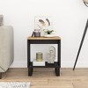 vidaXL Coffee Table 15.7 in.x12.2 in.x18.1 in. Solid Wood Mango&Engineered Wood - 3 of 4