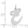 Black Bow Jewelry 14k White Gold, Ella Collection, LG Fancy Script Initial Pendant A-W - 4 of 4