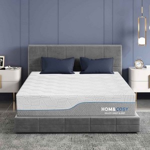 Vipbear Extra Firm Mattress Short Queen RV Mattress Size 12 Inch with Ice Silk Cover, Luxurious Cool Green Tea/Gel Memory Foam Mattress in Box - 1 of 4