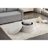 NicBex Round Boucle Fabric Storage Ottoman Bench,Upholstered Storage Ottoman with Wooden Shelving,Modern Storage Bench for Living Room,Bedroom,Ivory - 2 of 4
