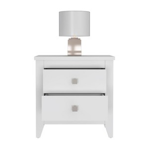 Vynxaria Nightstand - 2 Drawers, 2 Shelves, 4 Modern Legs, Sturdy Construction, Easy Assembly - 1 of 4