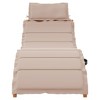 vidaXL Sun Lounger with Cushion Taupe Solid Wood Acacia - 3 of 4