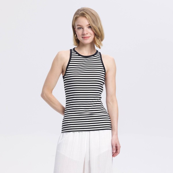 Top sin mangas tipo racerback de cuello redondo y ajuste ceñido para mujer - A New Day™ 4
