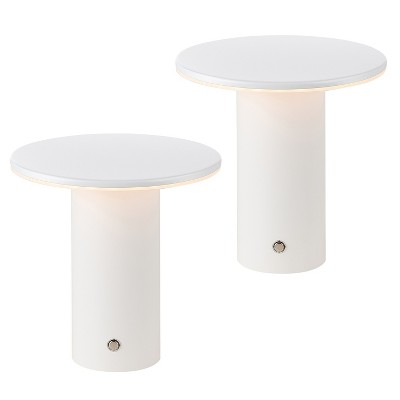 JONATHAN Y Gio 7.5" Modern Minimalist Column Rechargeable/Cordless Dimmable Integrated LED Table Lamp with Touch Sensor