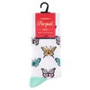 Women's White Butterfly Novelty Socks - 3 of 3