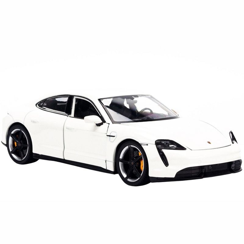 Porsche Taycan Turbo S White "NEX Models" 1/24 Diecast Model Car by Welly, 2 of 4