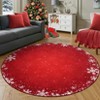 Christmas Snowflake Area Rug, Indoor Floor Carpet Washable with Non Slip Backing, Low Pile Stain Resistant Floor Mat for Living Room, Nursery - 2 of 4