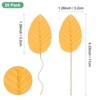 Unique Bargains Artificial Silk Wire Single Flower Leaves for DIY - 3 of 4