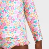 Toddler Girls' Long Sleeve Two Piece Multi Floral  Rash Guard Swimwear Set - Cat & Jack™ Cream - 3 of 3