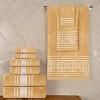 Zero Twist Cotton Solid and Floral Jacquard 9 Piece Bathroom Towel Set by Blue Nile Mills - 2 of 4