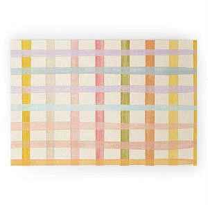 Gigi Rosado Pastel plaid I Welcome Mat - Deny Designs - 1 of 3
