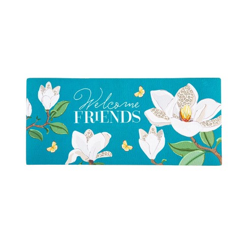 Evergreen Leopard Magnolia Welcome Sassafras Indoor Outdoor Switch Doormat 1'10"x10" Multicolored - image 1 of 1