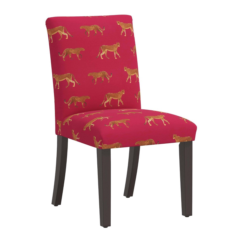 Photos - Chair Skyline Furniture Hendrix Dining  in Animal Print Cheetah Walk Raspbe