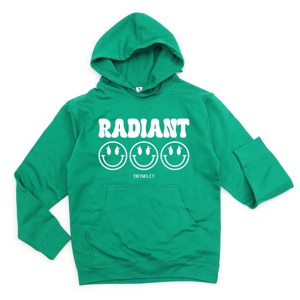 Simply Sage Market S.W.Smiley Radiant Groovy Outline Hoodie - XL - Grass - 1 of 3
