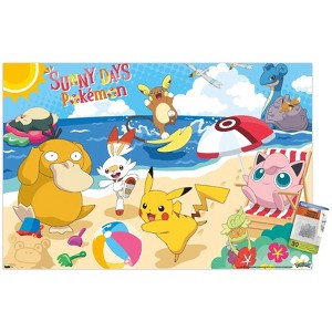 Trends International Pokemon - Beach Party Unframed Wall Poster Prints - 1 of 4