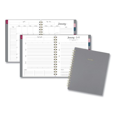 AT-A-GLANCE Harmony Weekly/Monthly Poly Planner 8.75 x 7 Gray 2022 109980530