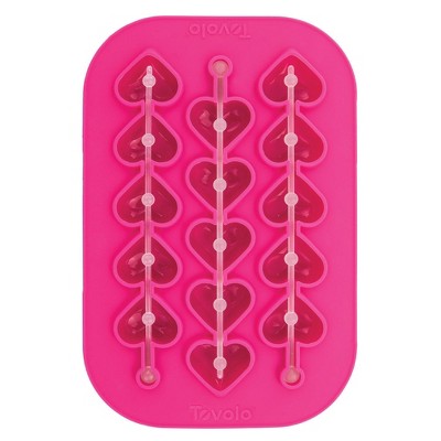 Tovolo Heart Swizzle Stick Ice-Highball Mold Fuchsia