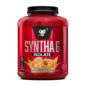 BSN SYNTHA-6 Isolate Protein Powder, Peanut Butter Protein Powder with Whey Protein Isolate, Milk Protein Isolate, Peanut Butter Cookie, 48 Servings - 1 of 4